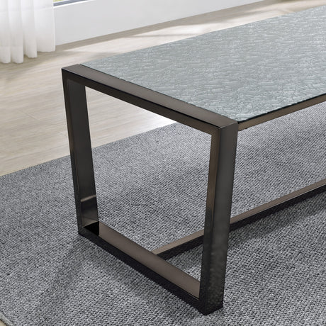 Mazie Coffee Table with Patterned Mirror Top from Steve Silver - Luna Furniture