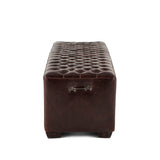 D'Orsay 59" Upholstered Bench in Brown Leather from Home Trends & Design - Luna Furniture