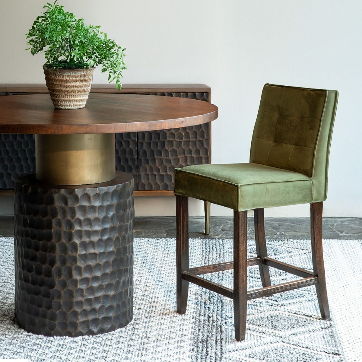 Santa Cruz 48" Round Gathering Table in Two Tone from Home Trends & Design - Luna Furniture