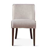 Buddy 20" Dining Chair in Beige Linen with Dark Legs, Set of 2 from Home Trends & Design - Luna Furniture