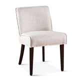 Buddy 20" Dining Chair in Beige Linen with Dark Legs, Set of 2 from Home Trends & Design - Luna Furniture