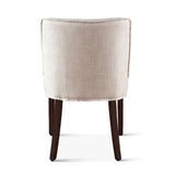 Buddy 20" Dining Chair in Beige Linen with Dark Legs, Set of 2 from Home Trends & Design - Luna Furniture