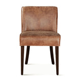 Buddy 20" Dining Chair in Tan Leather with Matte Brown Legs from Home Trends & Design - Luna Furniture