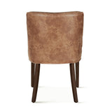 Buddy 20" Dining Chair in Tan Leather with Matte Brown Legs from Home Trends & Design - Luna Furniture