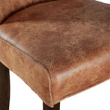Buddy 20" Dining Chair in Tan Leather with Matte Brown Legs from Home Trends & Design - Luna Furniture