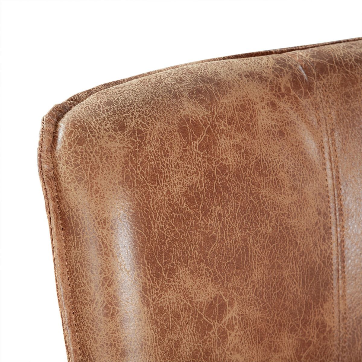Buddy 20" Dining Chair in Tan Leather with Matte Brown Legs from Home Trends & Design - Luna Furniture