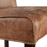 Buddy 20" Dining Chair in Tan Leather with Matte Brown Legs from Home Trends & Design - Luna Furniture