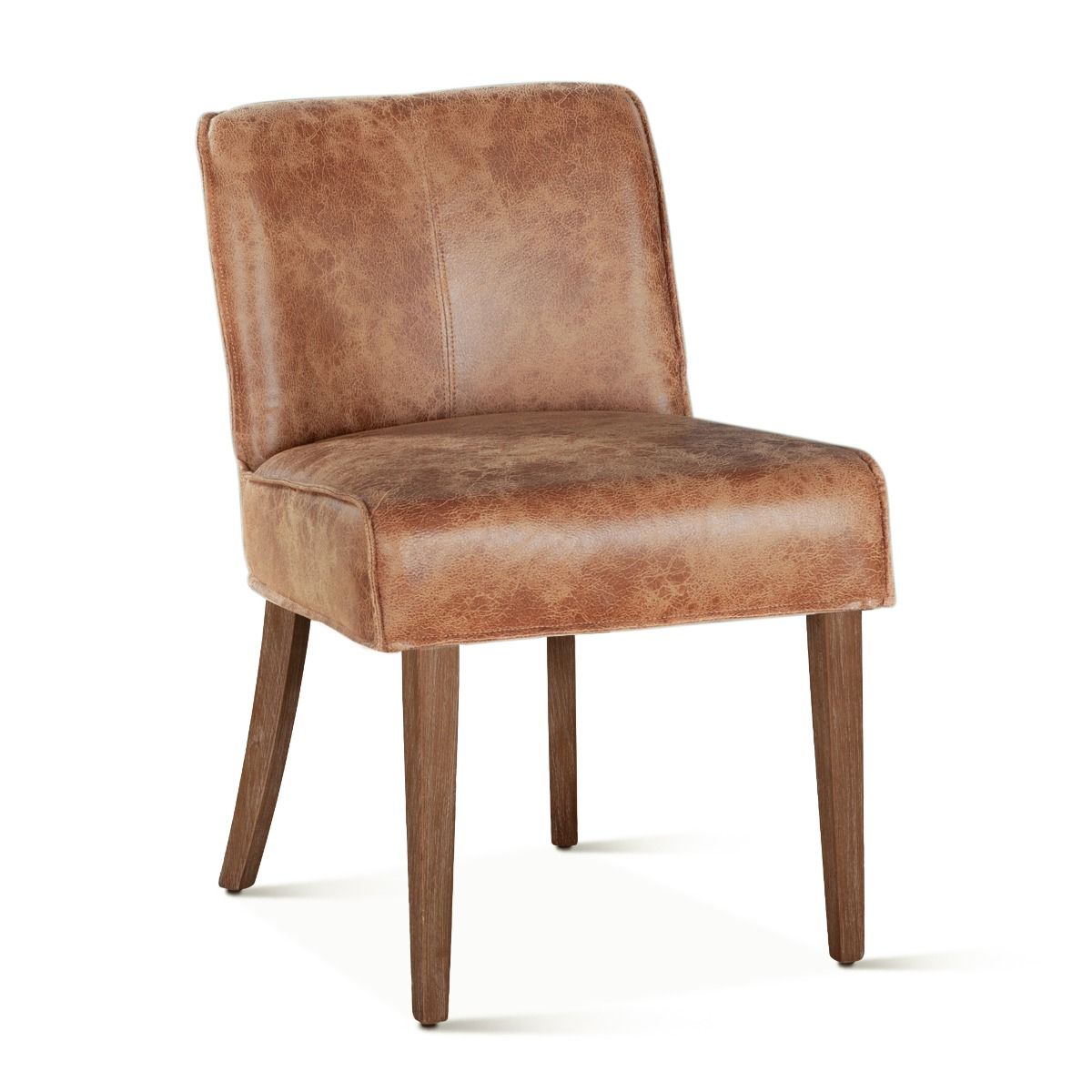 Buddy 20" Dining Chair in Tan Leather with Natural Legs from Home Trends & Design - Luna Furniture