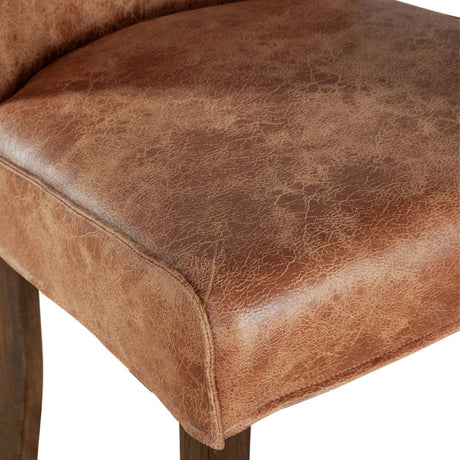 Buddy 20" Dining Chair in Tan Leather with Natural Legs from Home Trends & Design - Luna Furniture