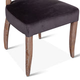 Mindy 21" Dining Chair in Asphalt Velvet with Napoleon Legs, Set of 2 from Home Trends & Design - Luna Furniture