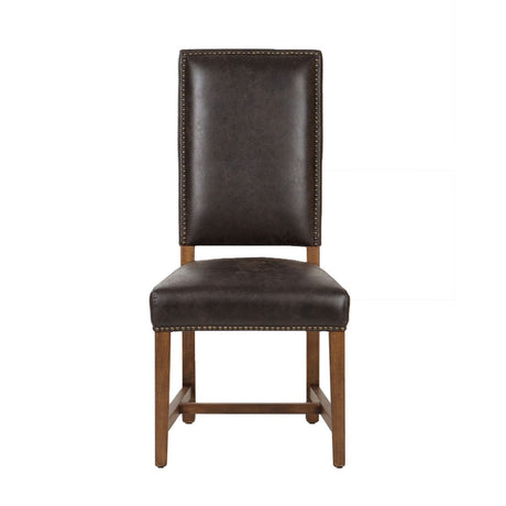 Darcy Dining Chair in Dark Brown with Earth Legs, Set of 2 from Home Trends & Design - Luna Furniture
