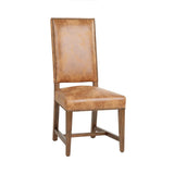 Darcy Dining Chair in Warm Brown Leather with Earth Legs, Set of 2 from Home Trends & Design - Luna Furniture