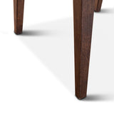 Maya 21" Dining Chair in Black Striped Linen and Black Leather with Dark Legs, Set of 2 from Home Trends & Design - Luna Furniture