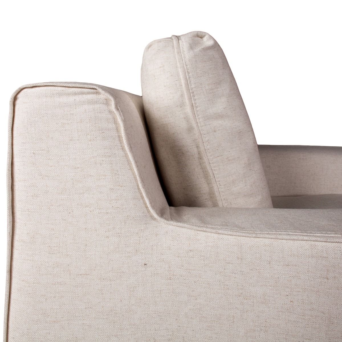 Gatsby Palladium Swivel Accent Chair in White Linen Slipcover from Home Trends & Design - Luna Furniture