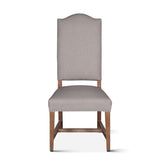 Stella 21" Camelback Dining Chair in Natural Linen with Oak Legs, Set of 2 from Home Trends & Design - Luna Furniture