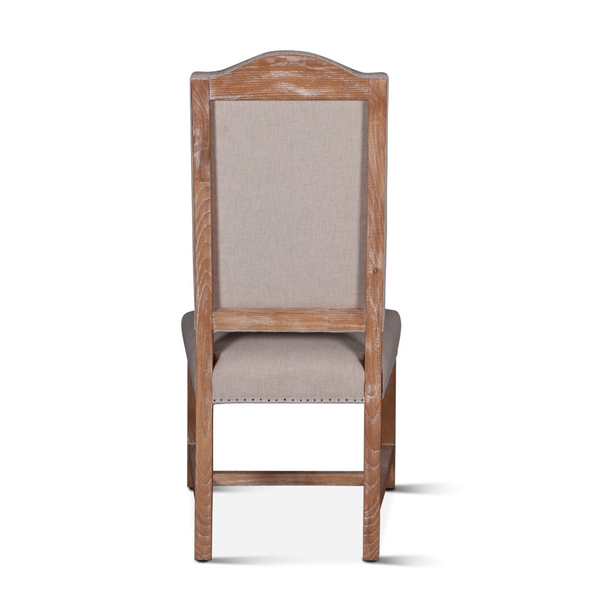Stella 21" Camelback Dining Chair in Natural Linen with Oak Legs, Set of 2 from Home Trends & Design - Luna Furniture