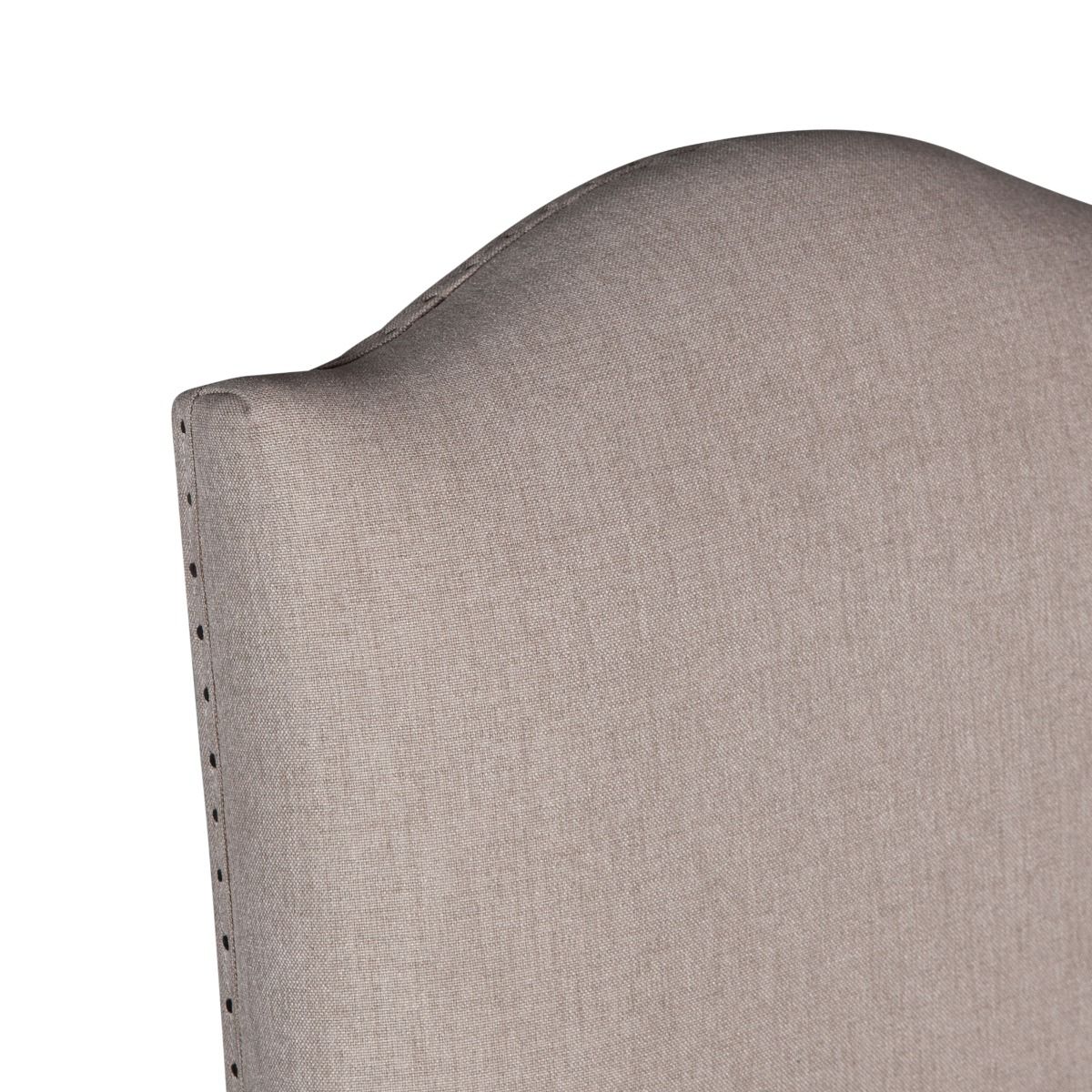 Stella 21" Camelback Dining Chair in Natural Linen with Oak Legs, Set of 2 from Home Trends & Design - Luna Furniture