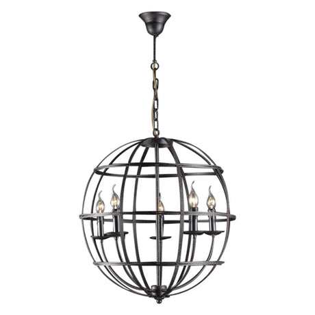 Vintage Light Medium Rustic Globe Pendant from Home Trends & Design - Luna Furniture