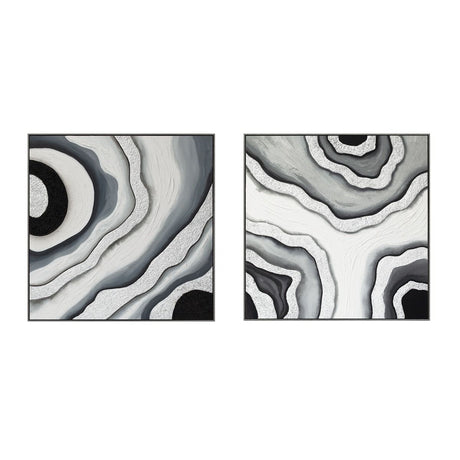Palette Agate Allure Hand Painted Framed Diptych from Home Trends & Design - Luna Furniture