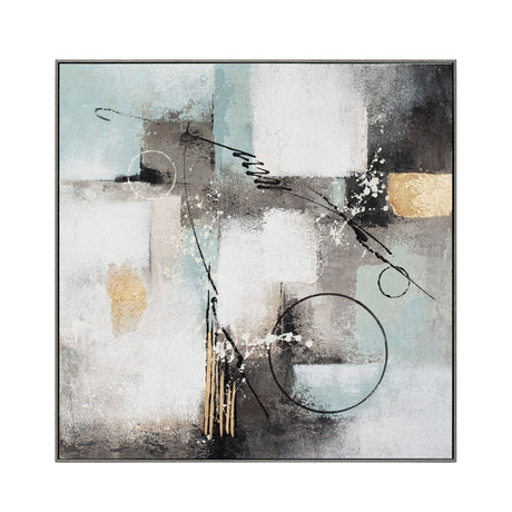 Palette Circular Symphony Hand Painted Framed Diptych from Home Trends & Design - Luna Furniture