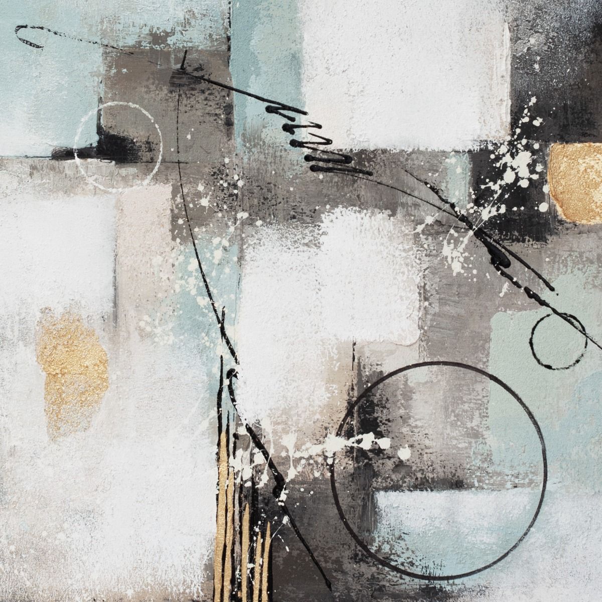 Palette Circular Symphony Hand Painted Framed Diptych from Home Trends & Design - Luna Furniture