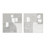 Palette Cutout Collage Hand Painted Framed Diptych from Home Trends & Design - Luna Furniture