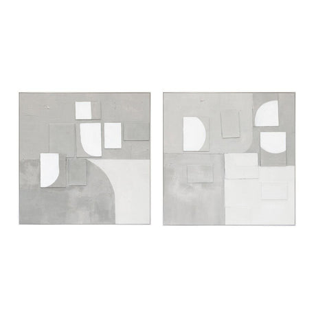 Palette Cutout Collage Hand Painted Framed Diptych from Home Trends & Design - Luna Furniture