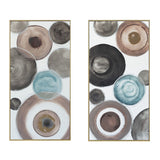 Palette Delicate Dishes Hand Painted Framed Diptych from Home Trends & Design - Luna Furniture