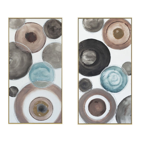 Palette Delicate Dishes Hand Painted Framed Diptych from Home Trends & Design - Luna Furniture