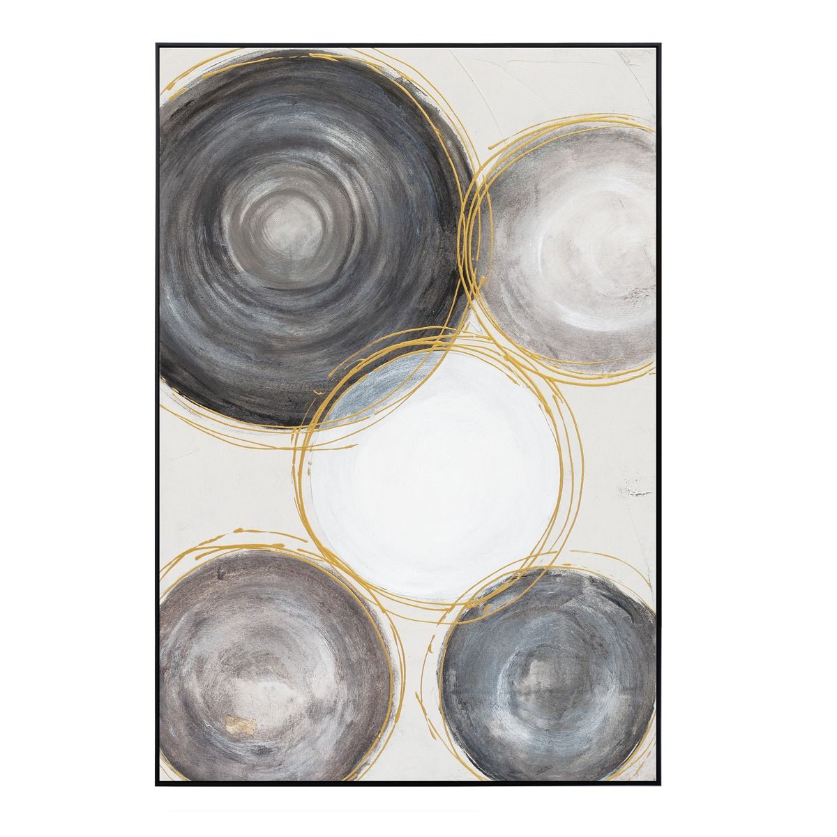 Palette Gilded Globes Hand Painted Framed Triptych from Home Trends & Design - Luna Furniture