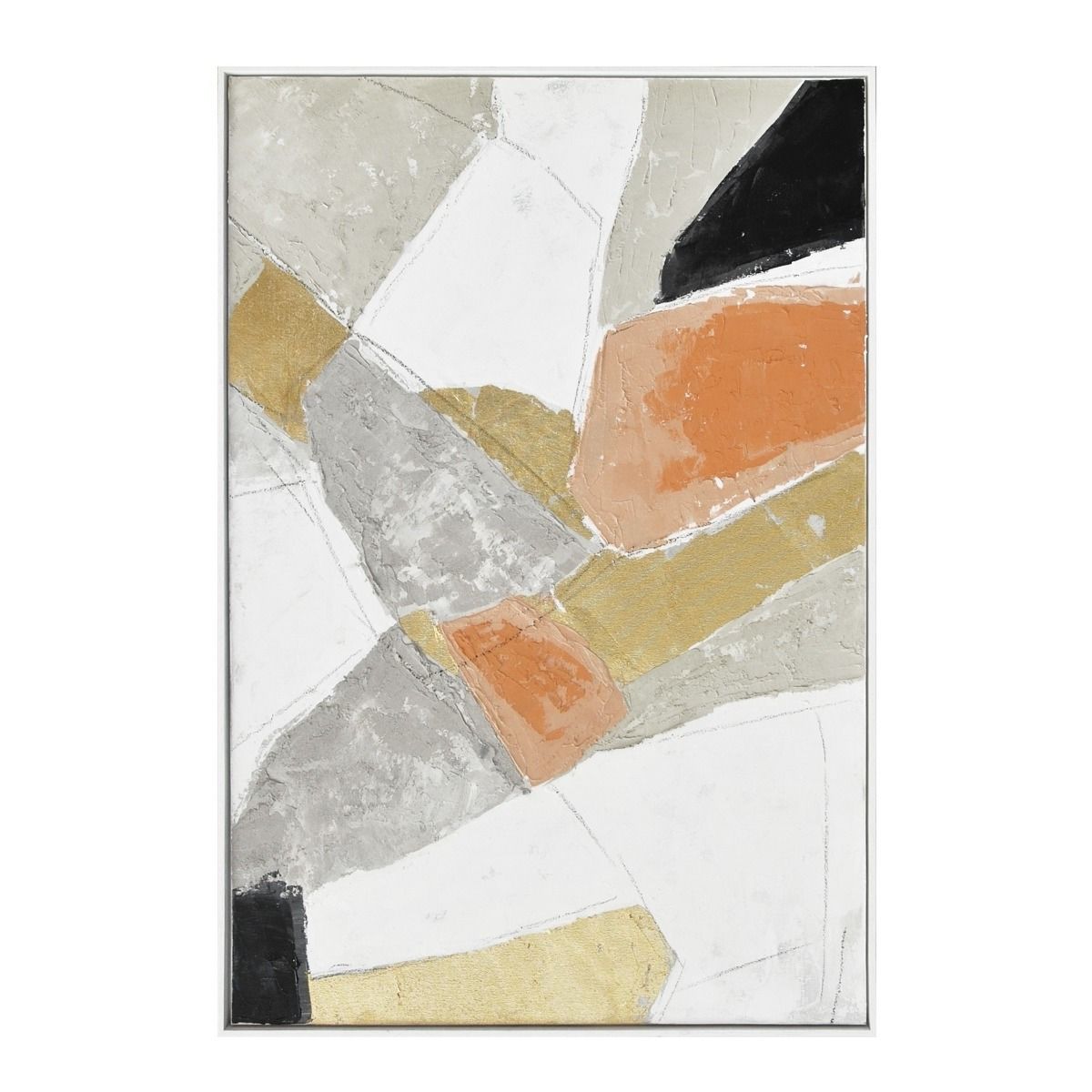 Palette Pastel Patchwork 1 Hand Painted Framed Diptych from Home Trends & Design - Luna Furniture