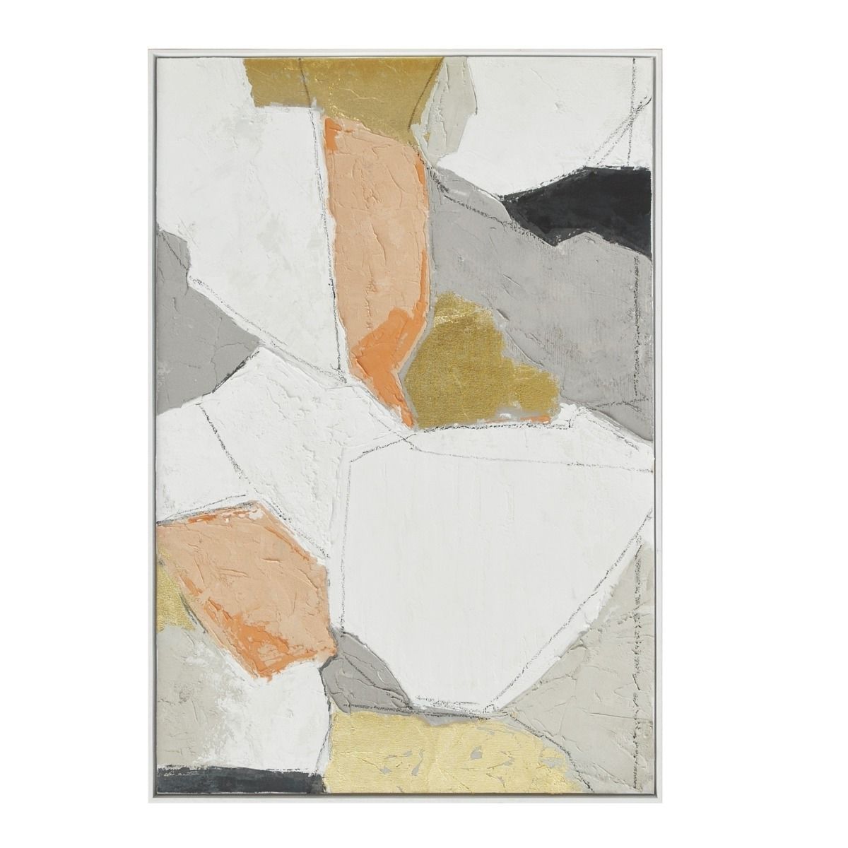 Palette Pastel Patchwork 1 Hand Painted Framed Diptych from Home Trends & Design - Luna Furniture