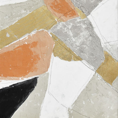 Palette Pastel Patchwork 1 Hand Painted Framed Diptych from Home Trends & Design - Luna Furniture
