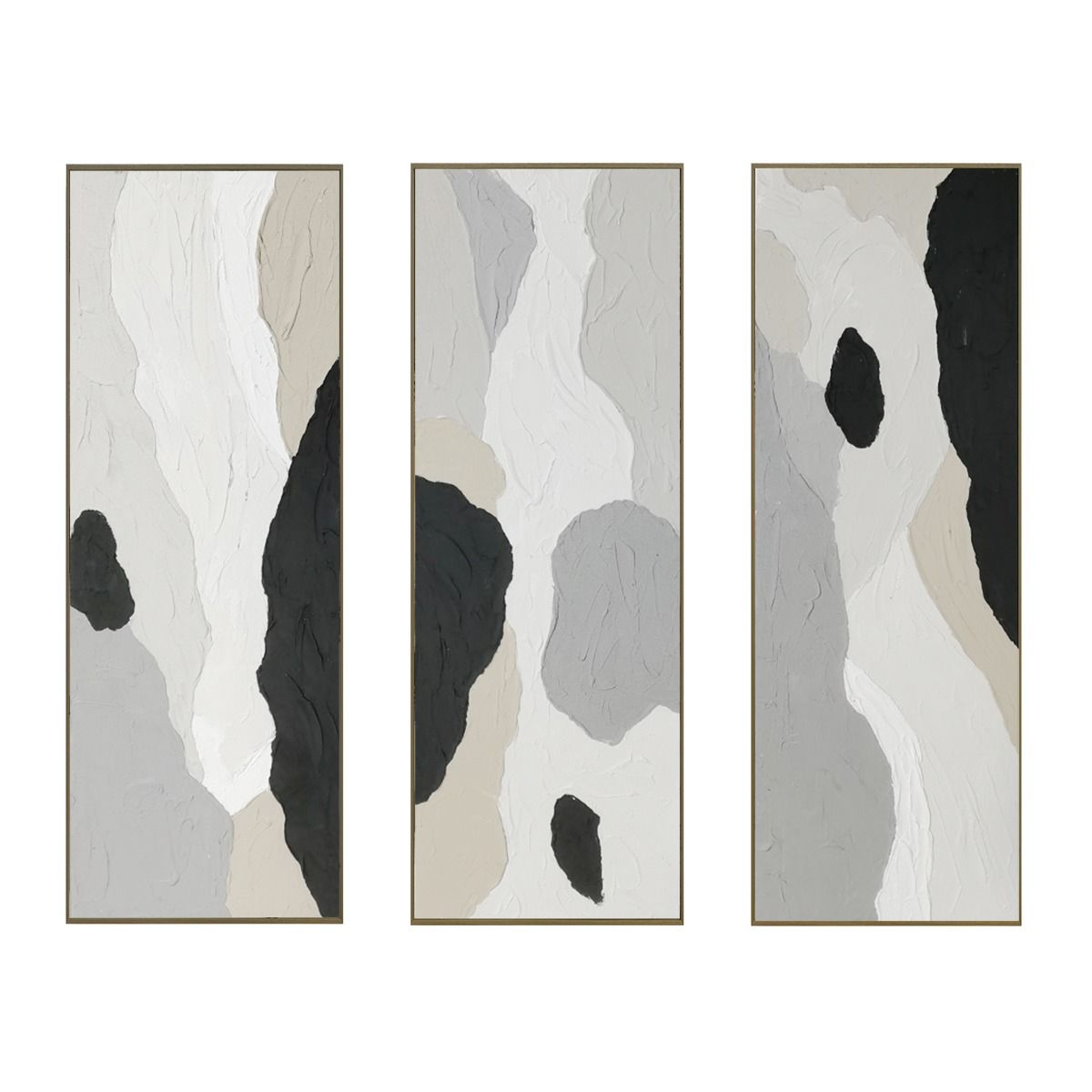 Palette Ripped Reflections Hand Painted Framed Triptych from Home Trends & Design - Luna Furniture