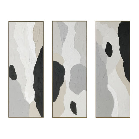 Palette Ripped Reflections Hand Painted Framed Triptych from Home Trends & Design - Luna Furniture