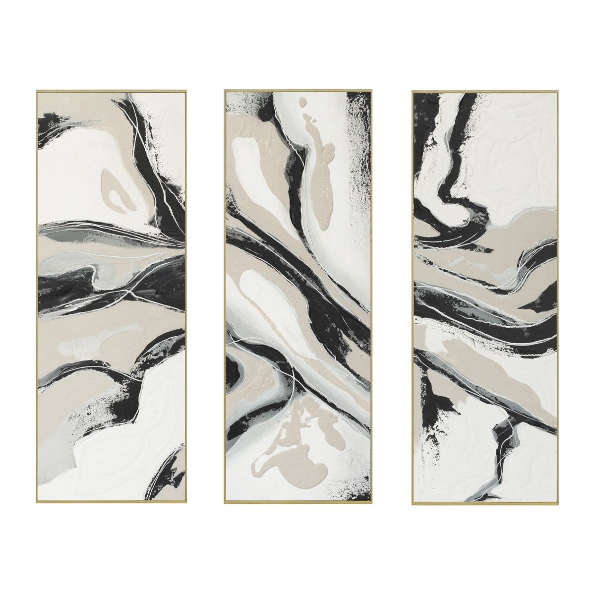 Palette Serenity Hand Painted Framed Triptych from Home Trends & Design - Luna Furniture
