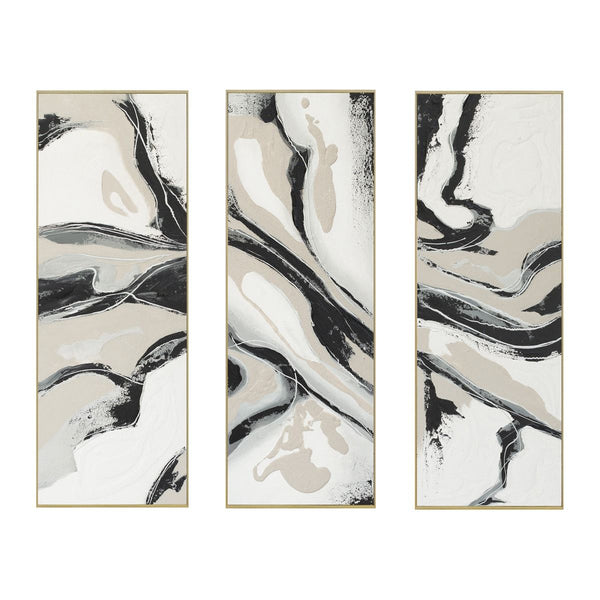 Palette Serenity Hand Painted Framed Triptych