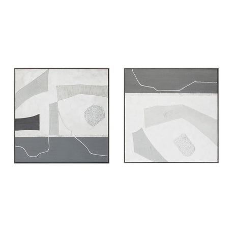 Palette Modern Slate Hand Painted Framed Diptych from Home Trends & Design - Luna Furniture