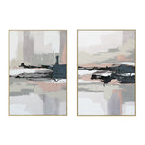 Palette Vistas Unknown Hand Painted Framed Diptych from Home Trends & Design - Luna Furniture