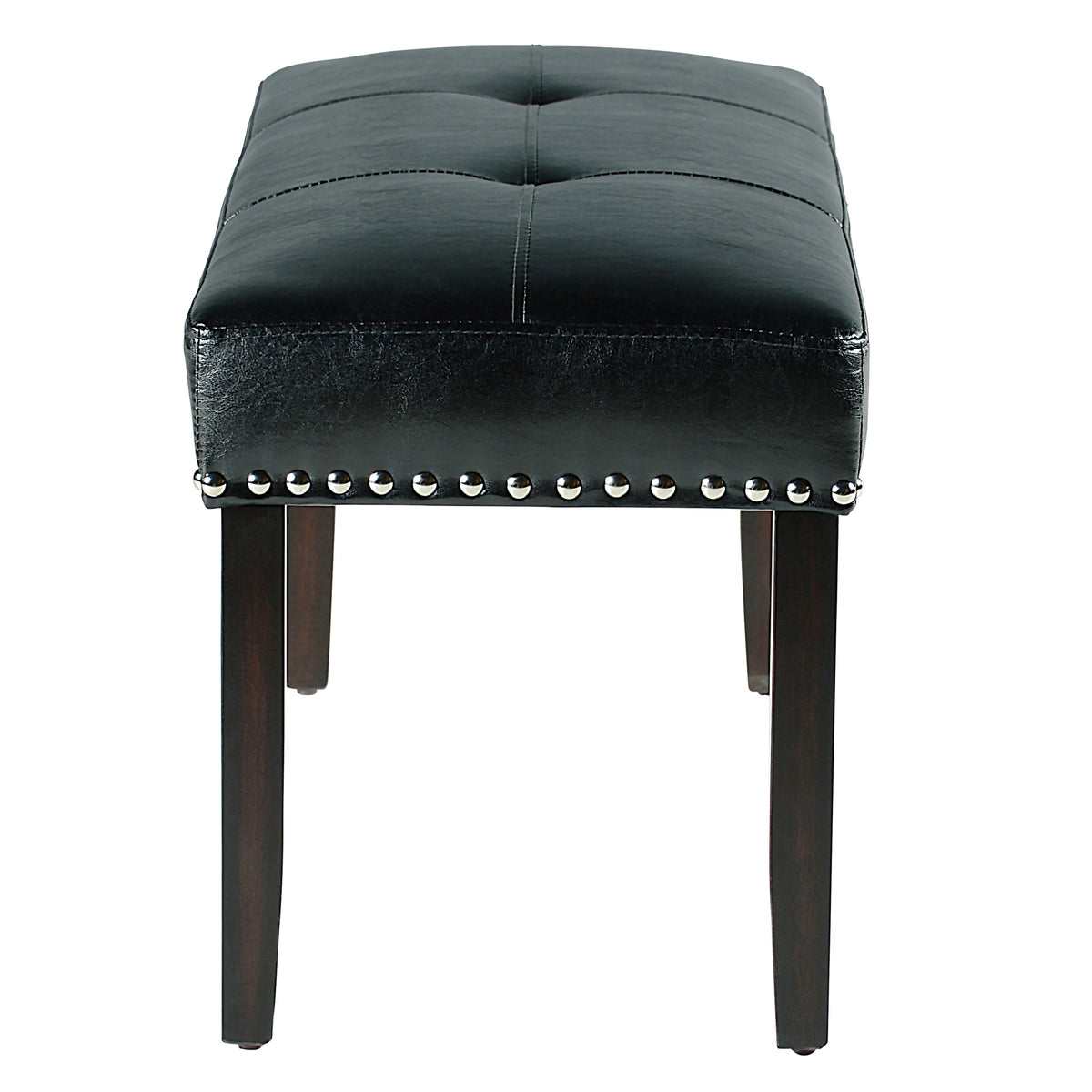 Westby Black Faux Leather Dining Bench with Nailhead from Steve Silver - Luna Furniture