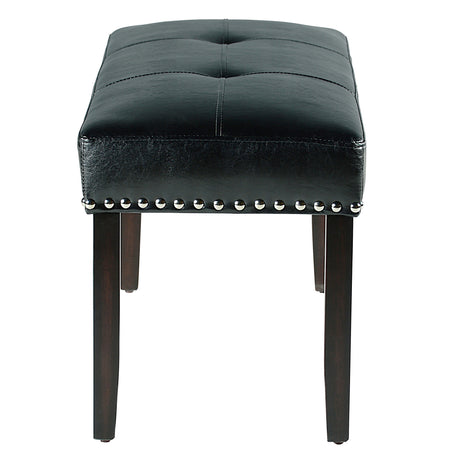 Westby Black PU Dining Bench w/Nailhead from Steve Silver - Luna Furniture