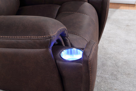 Lexington Canyon Walnut Triple-Power Media Recliner from Steve Silver - Luna Furniture
