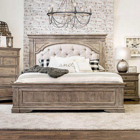 Highland Park Waxed Driftwood Queen Bed from Steve Silver - Luna Furniture