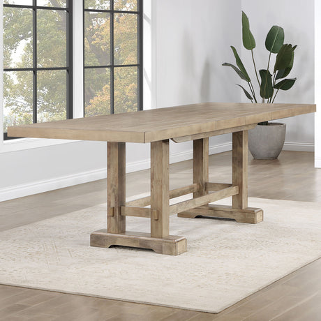 Napa 108-Inch Counter Table with/2 18-inch Leaves, Sand from Steve Silver - Luna Furniture