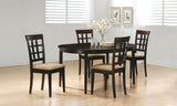 Gabriel Cappuccino 5-Piece Extension Leaf Dining Table Set from Coaster - Luna Furniture
