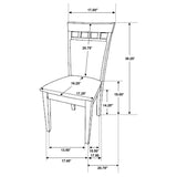 Gabriel Cappuccino 5-piece Extension Leaf Dining Table Set from Coaster - Luna Furniture