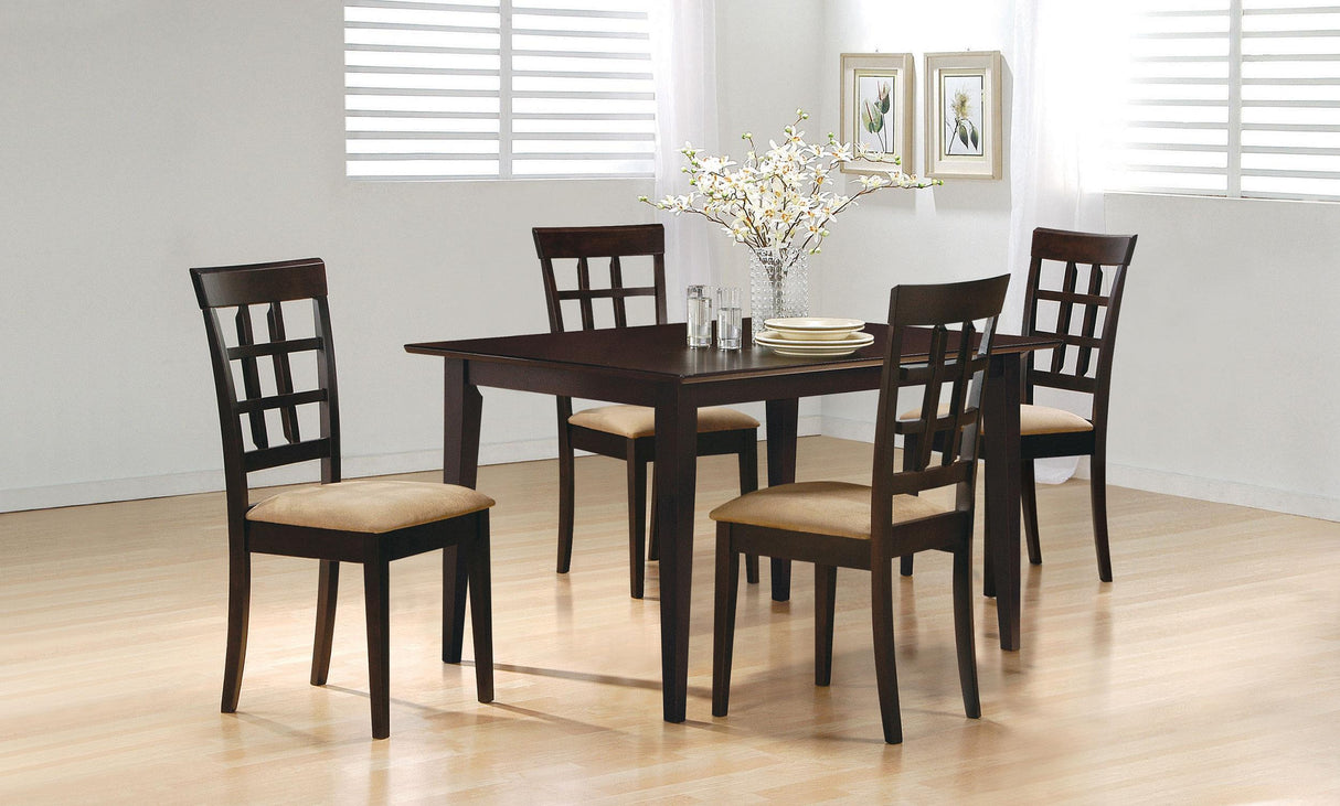 Gabriel 5-piece Rectangular 59-inch Dining Set Cappuccino from Coaster - Luna Furniture