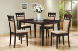 Gabriel 5-piece Rectangular 59-inch Dining Set Cappuccino from Coaster - Luna Furniture