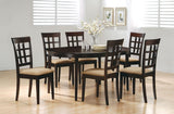 Gabriel Cappuccino 7-Piece Dining Set with Extension Leaf from Coaster - Luna Furniture