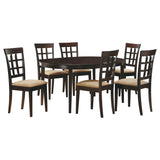 Gabriel Cappuccino 7-Piece Dining Set with Extension Leaf from Coaster - Luna Furniture